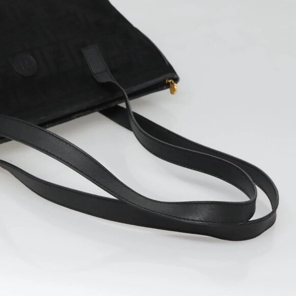 FENDI Zucca Canvas Tote Bag Gold Black Auth - Picture 7 of 15